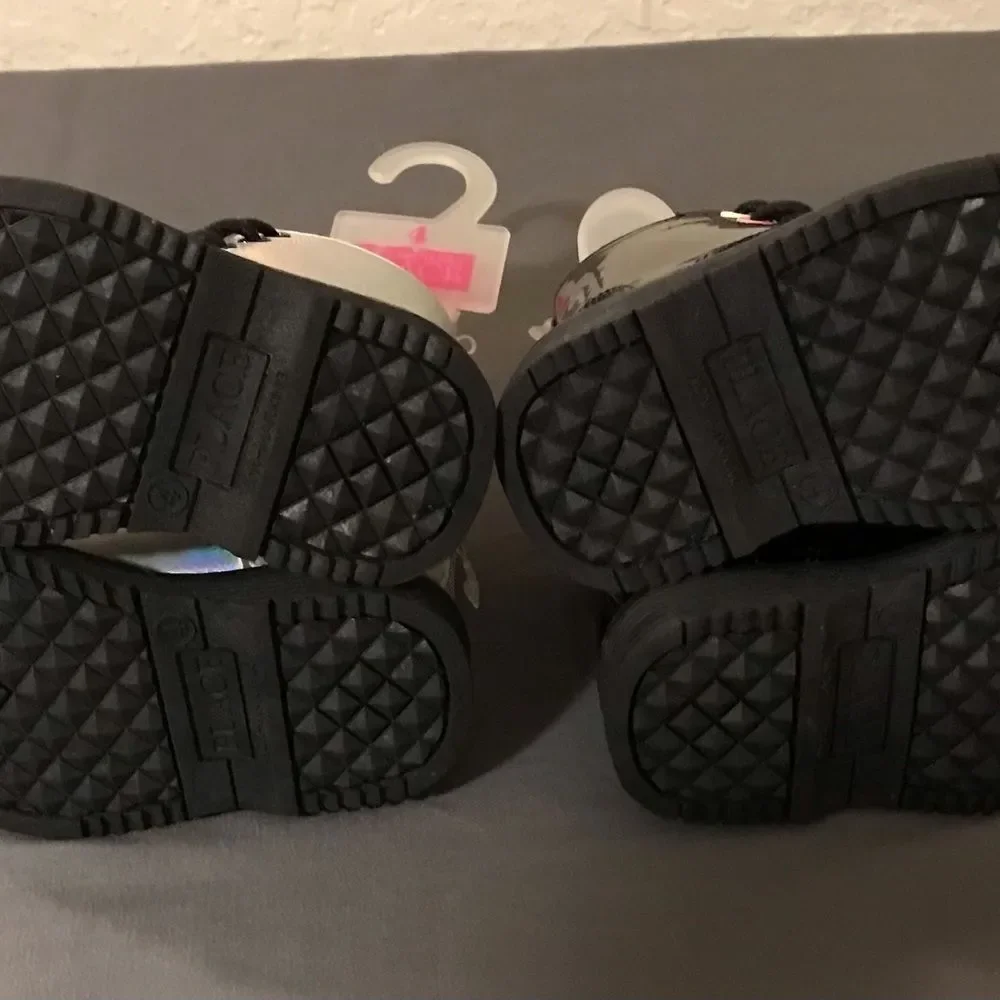 NEW - Children’s Place Black & Iridescent Toddler Girl Boots
